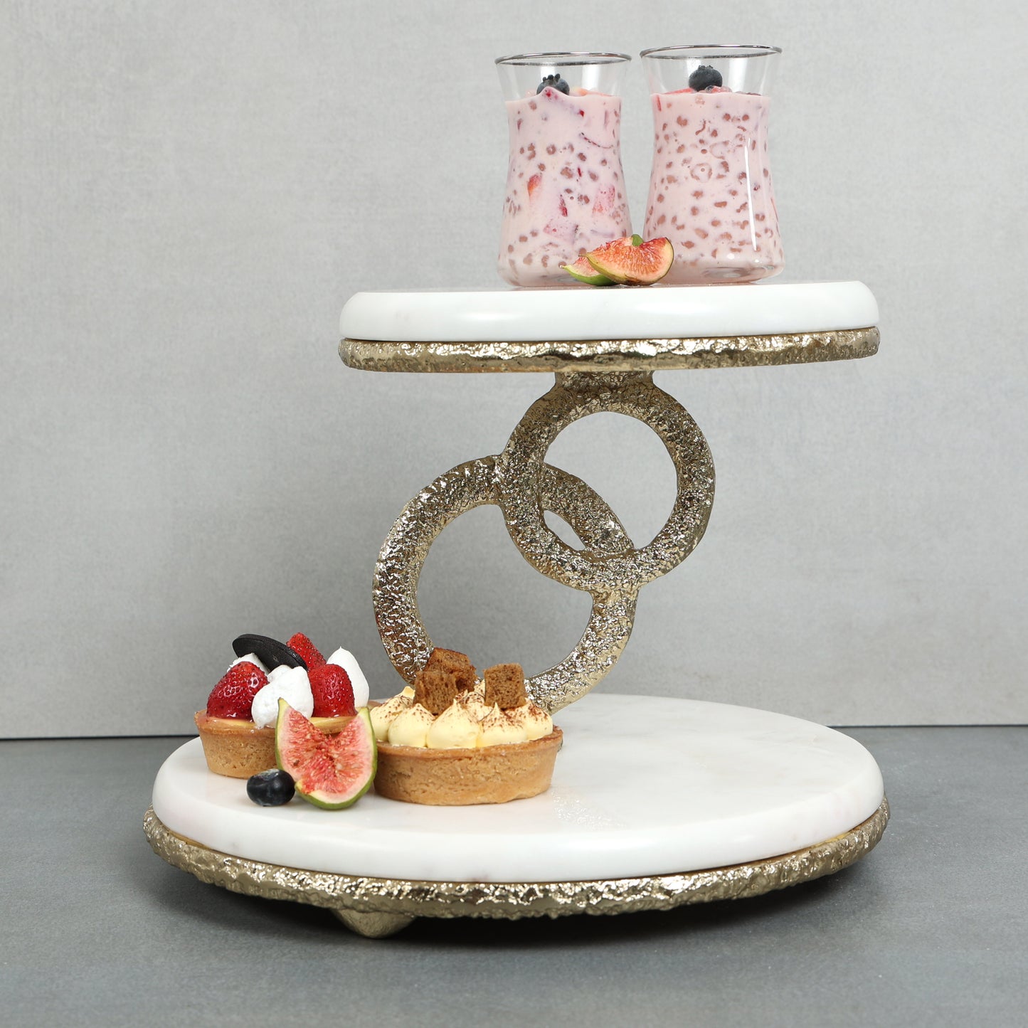 Marble Two Tier cake stand