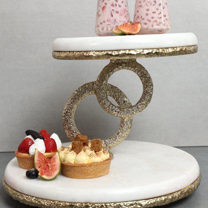 Marble Two Tier cake stand
