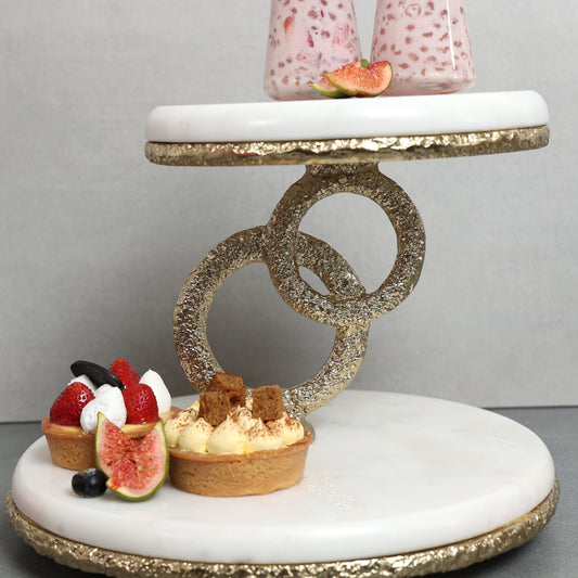 Marble Two Tier cake stand