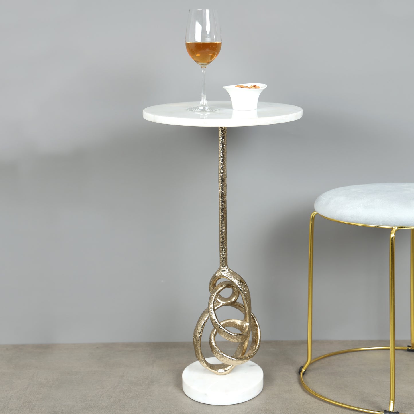 Marble top drink table