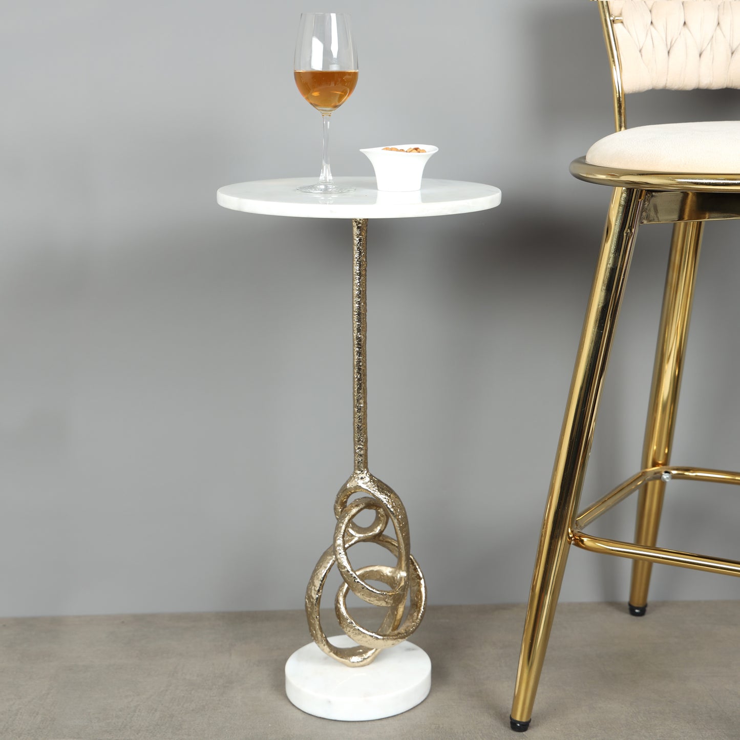 Marble top drink table