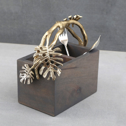 Monster Grey Wooden Hand Made Cutlery Holder