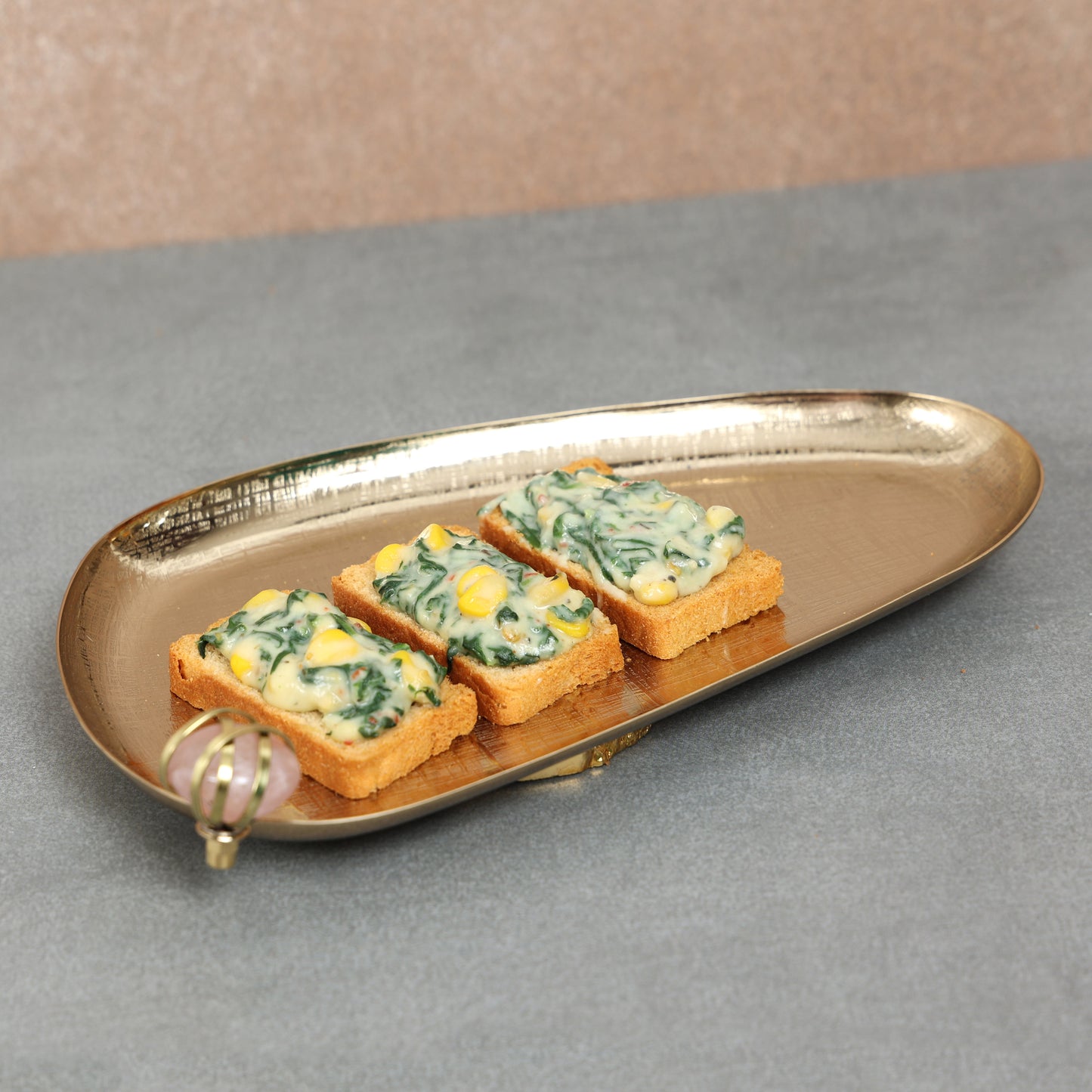 Organic gold platter-L