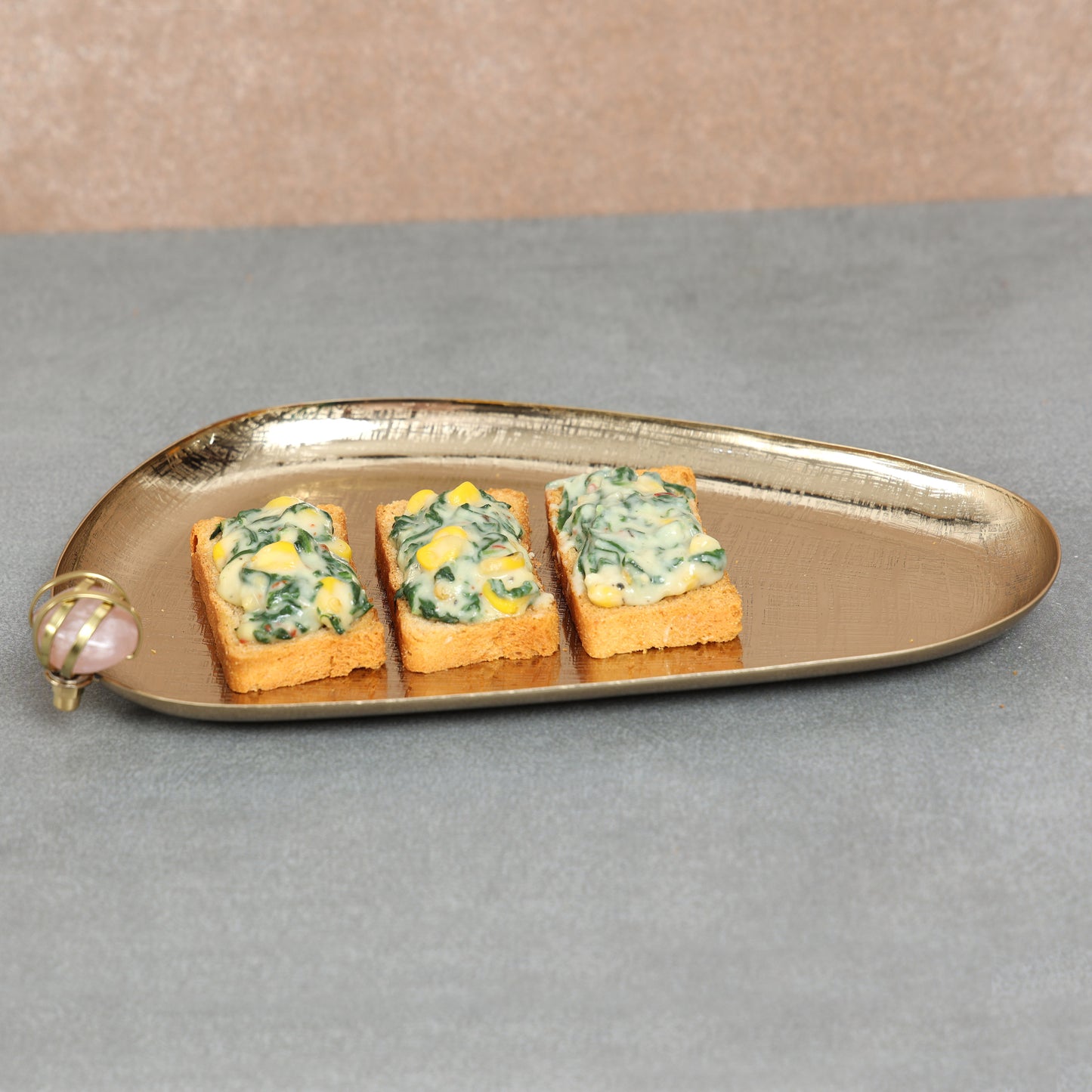 Organic gold platter-L