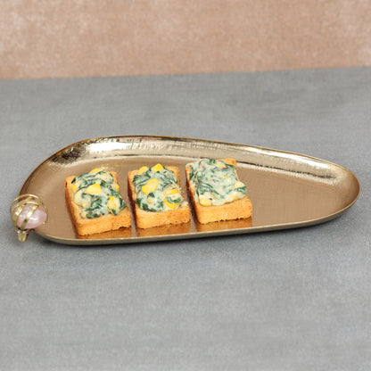 Organic gold platter-L