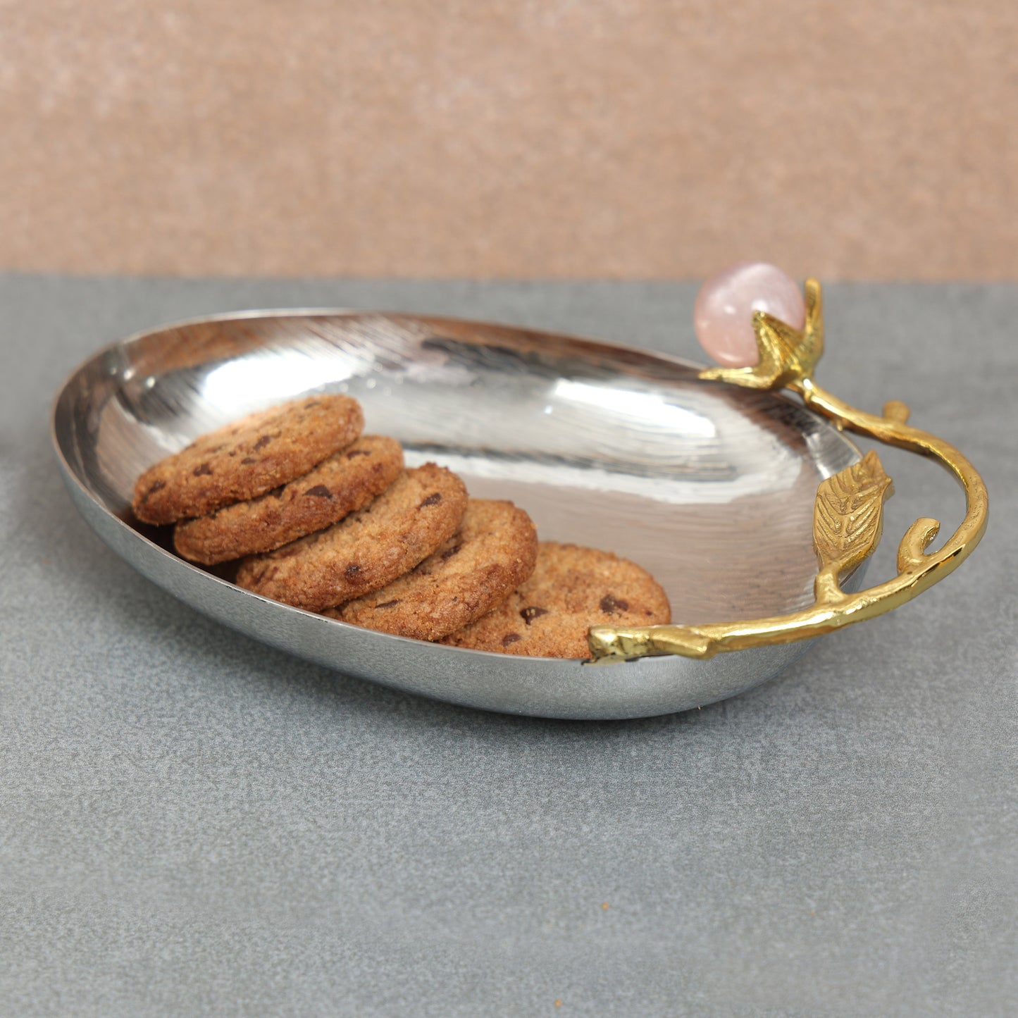 Pink Onyx Nut Bowl / Condiment Bowl