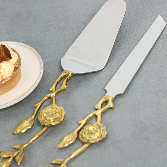 Rose Cake server set of 2