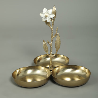 Sunehari Hand Made 3 Dip Platter 