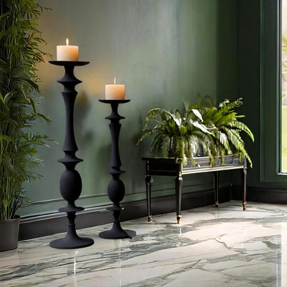 Black Candle Holder Set of 2