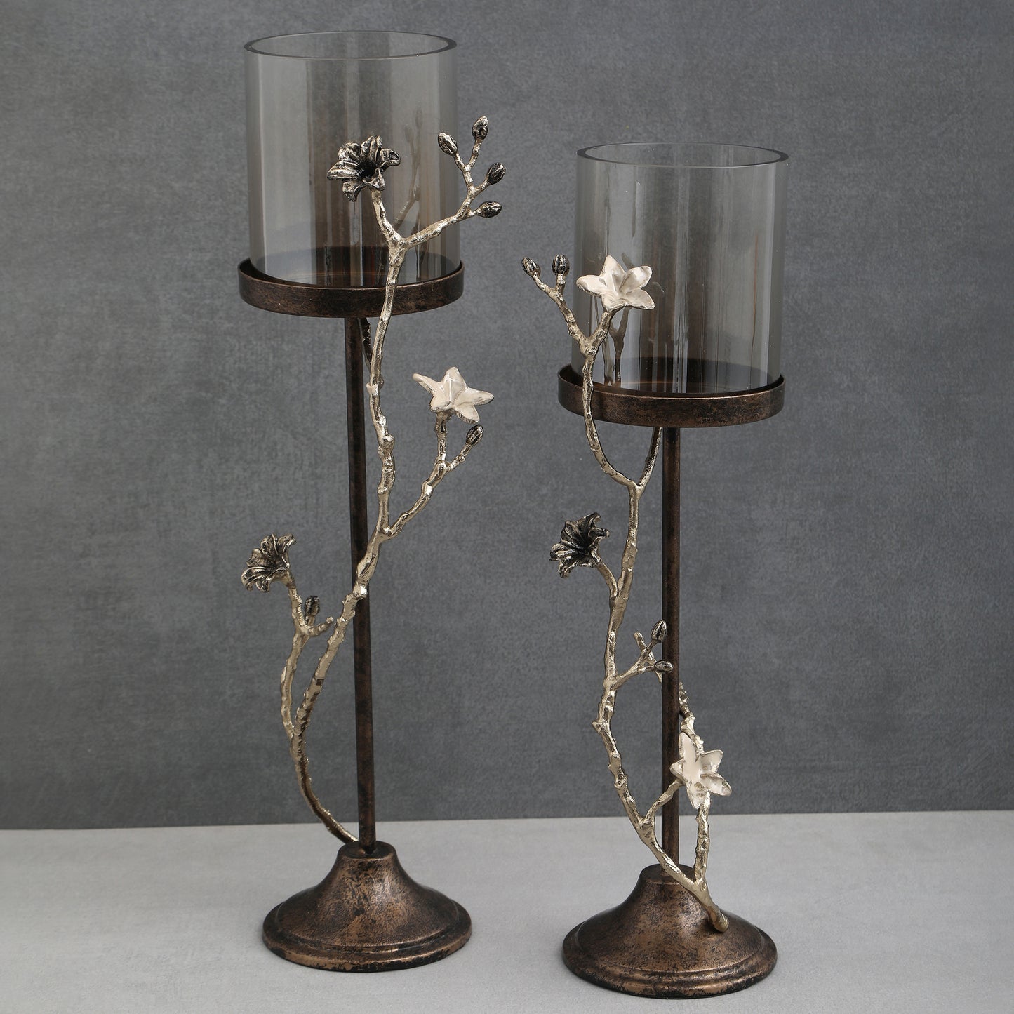 Decoration Hand Made Candle Holder Set Of 2