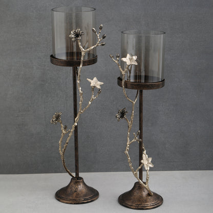Decoration Hand Made Candle Holder Set Of 2