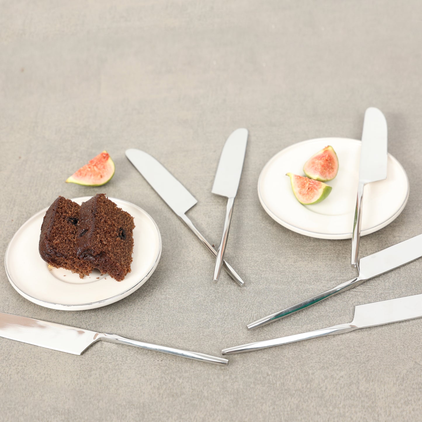 Diamond cut dinner knife-set of 6