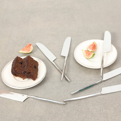 Diamond cut dinner knife-set of 6