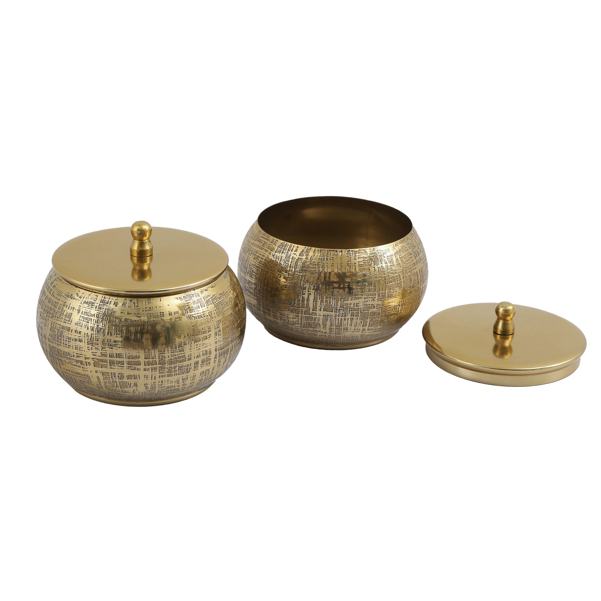 Gold Hand Made Cannister 