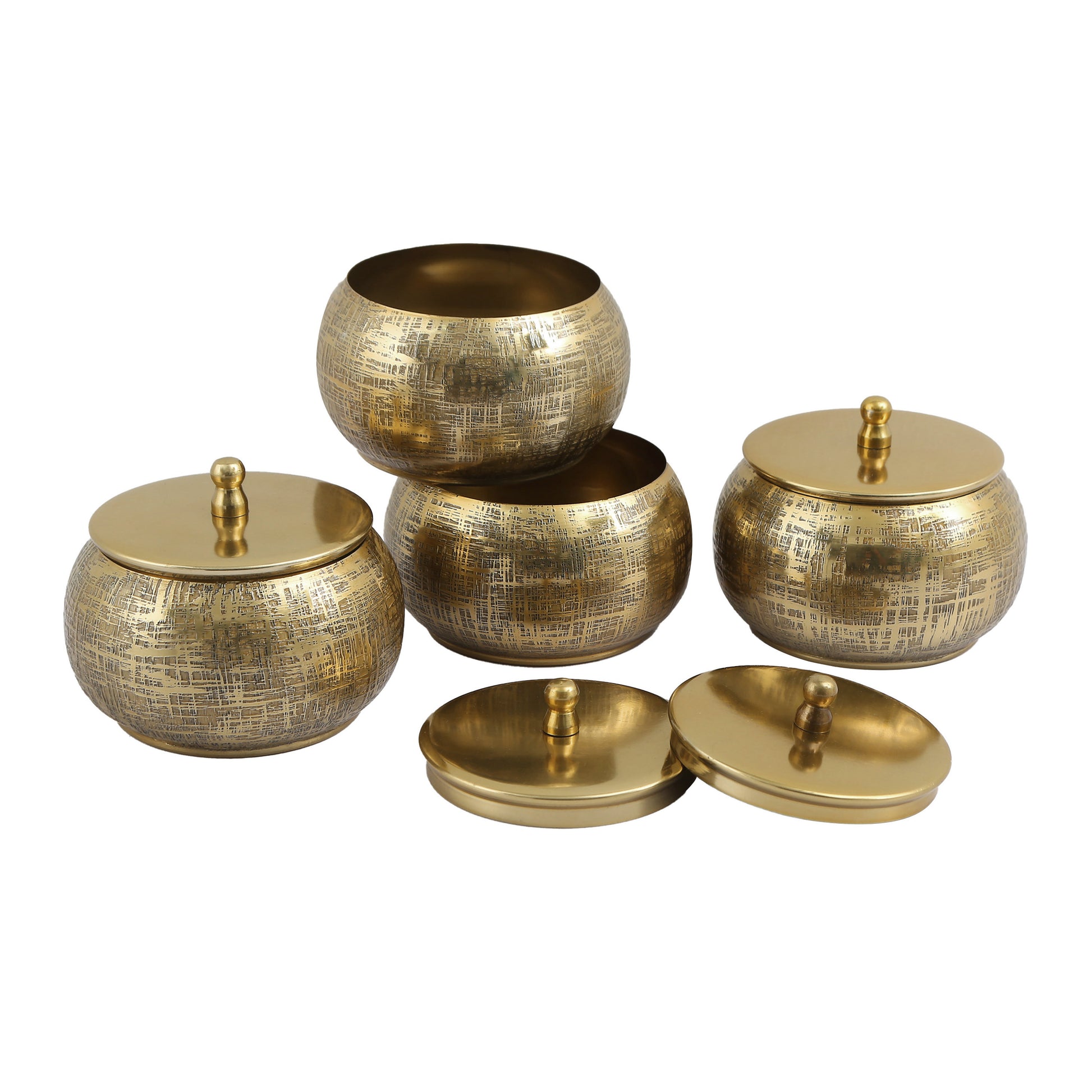 Gold Hand Made Cannister 
