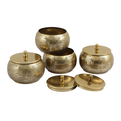 Gold Hand Made Cannister 