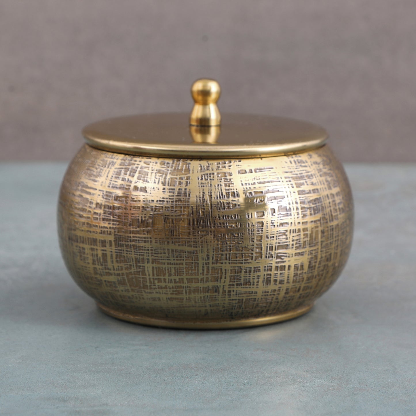 Gold Hand Made Cannister 