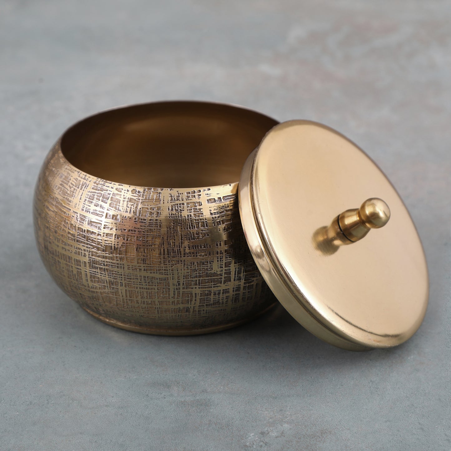Gold Hand Made Cannister 