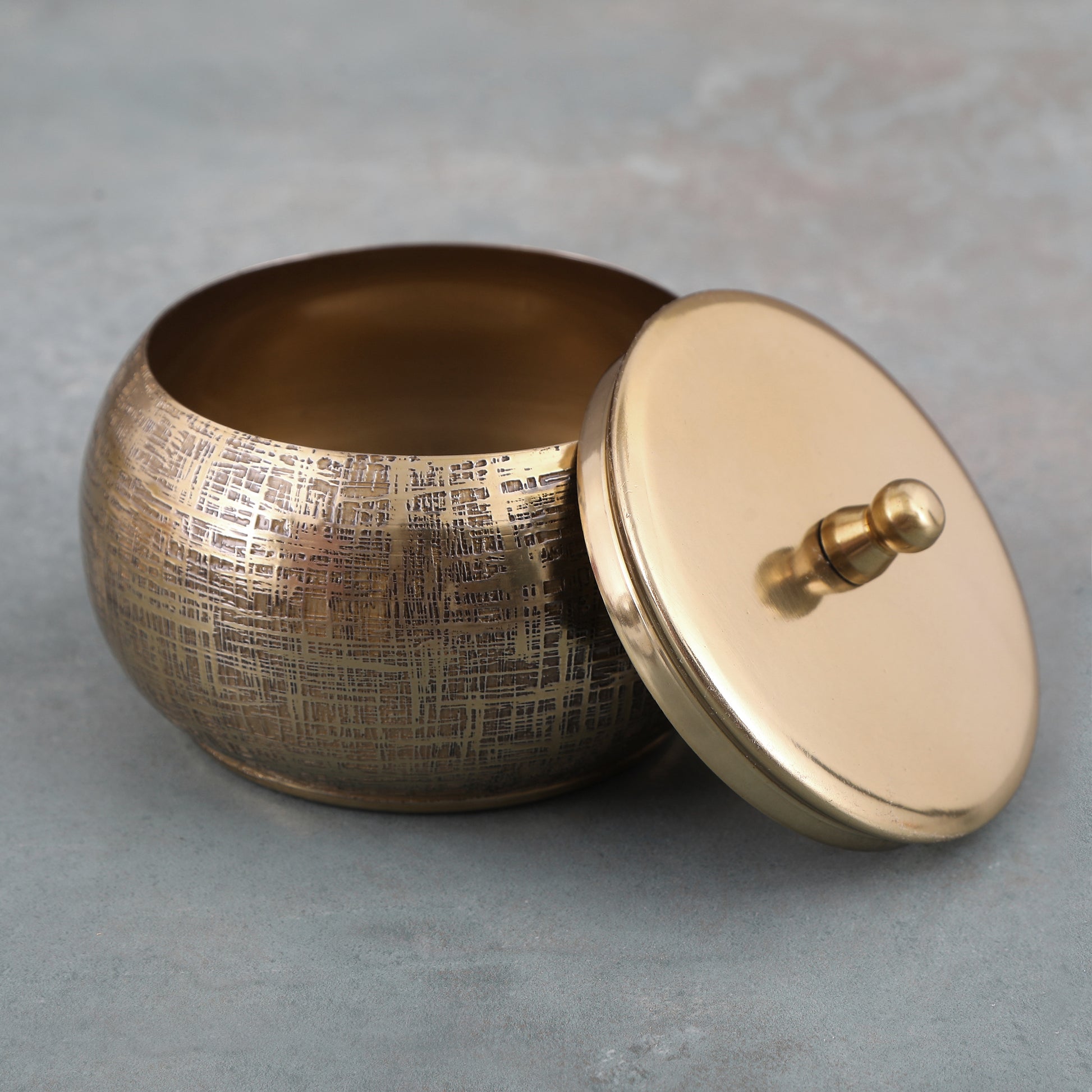 Gold Hand Made Cannister 