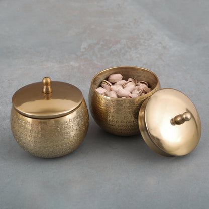 Gold Hand Made Cannister Set 