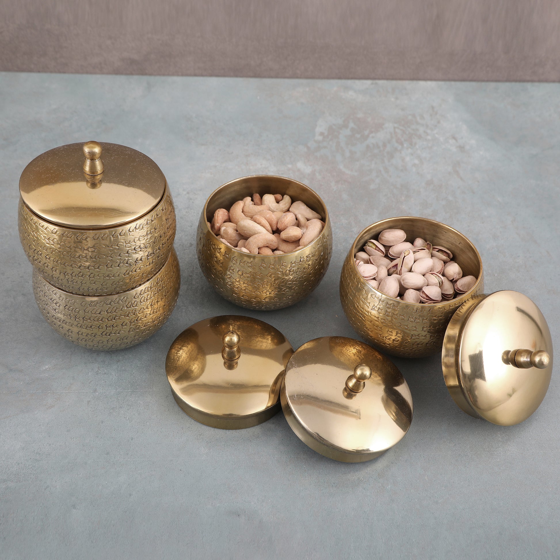 Gold Hand Made Cannister Set 