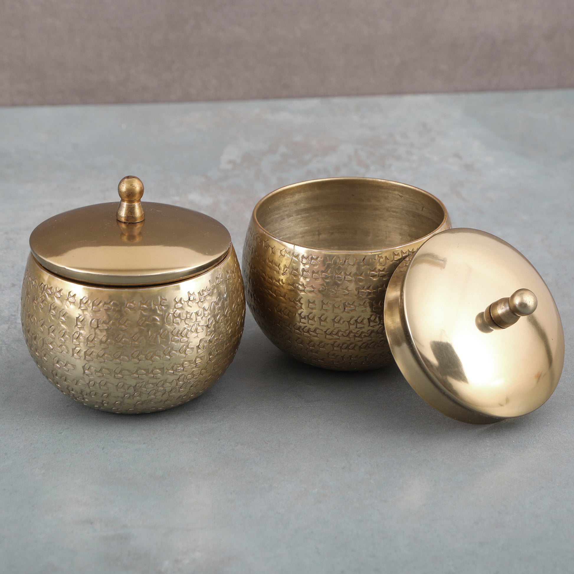 Gold Hand Made Cannister Set 