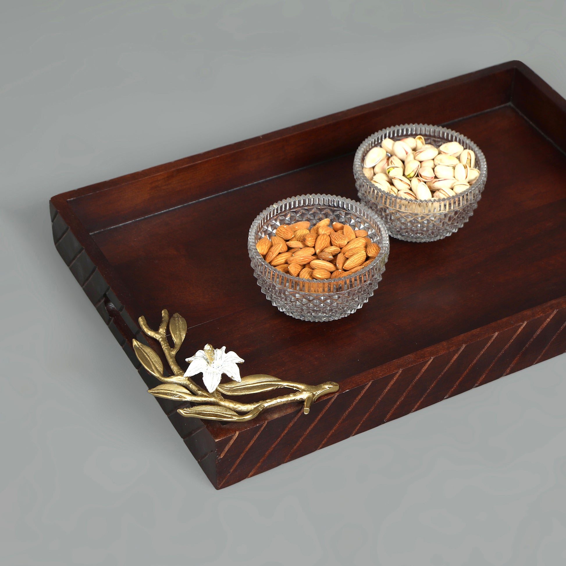 Lily Wooden Hand Made Medium Tray 