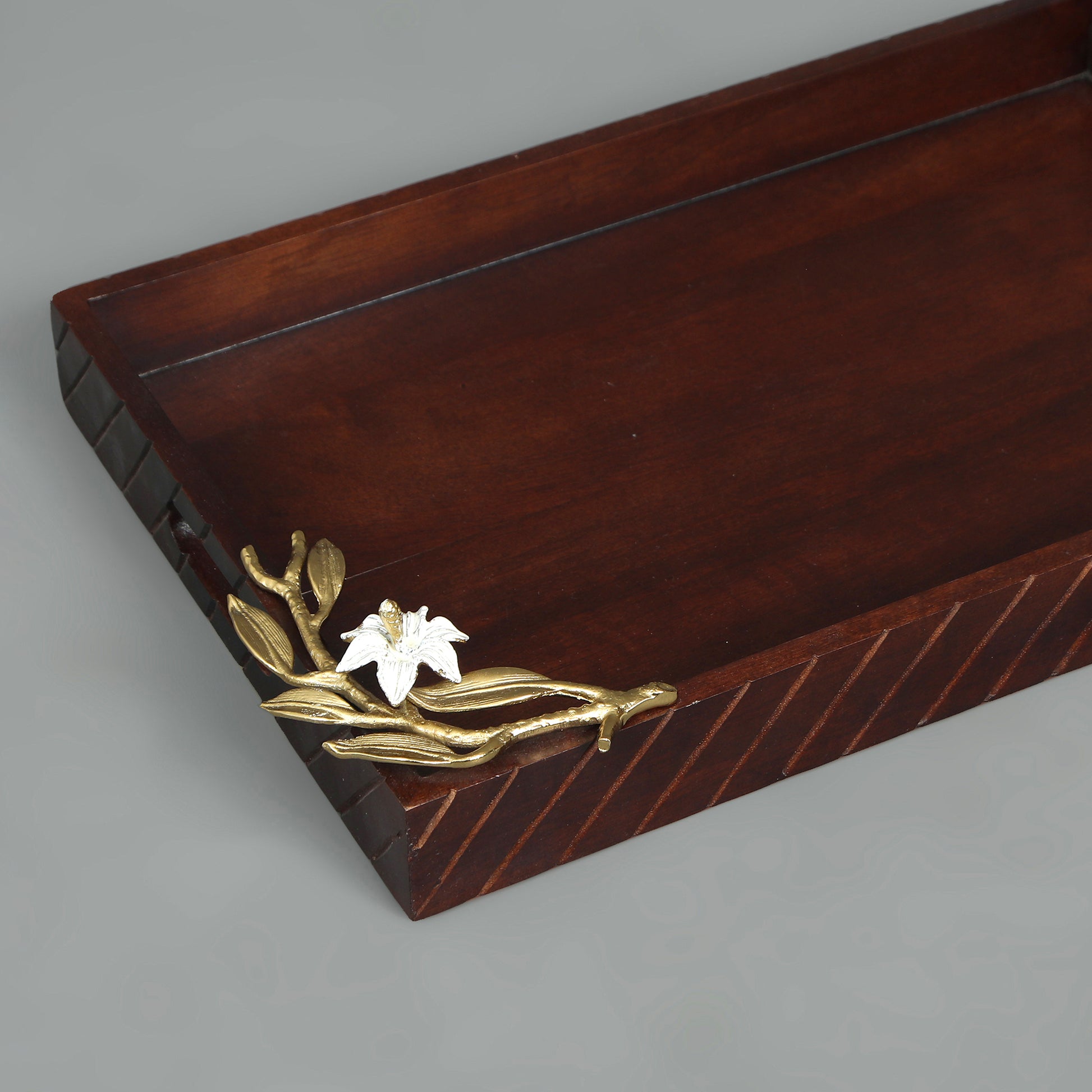 Lily Wooden Hand Made Medium Tray 