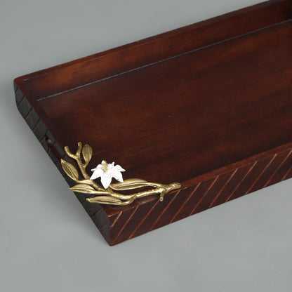 Lily Wooden Hand Made Medium Tray 