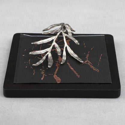 Plam Leaf Hand Made Tissue And Cutlery Holder