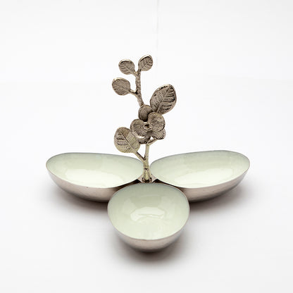Shesham 3 dip / Nut bowl platter