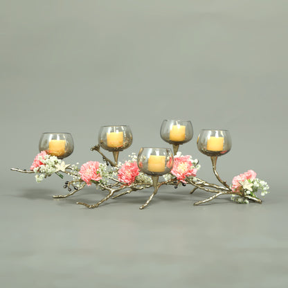 Table Top Branch Hand Made Glass Candle Holders