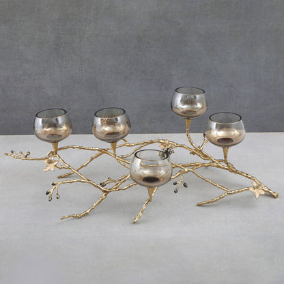 Table Top Branch Hand Made Glass Candle Holders
