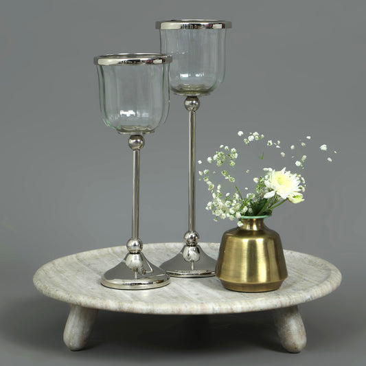 Tlight Light Dip Glass Candle Holders 