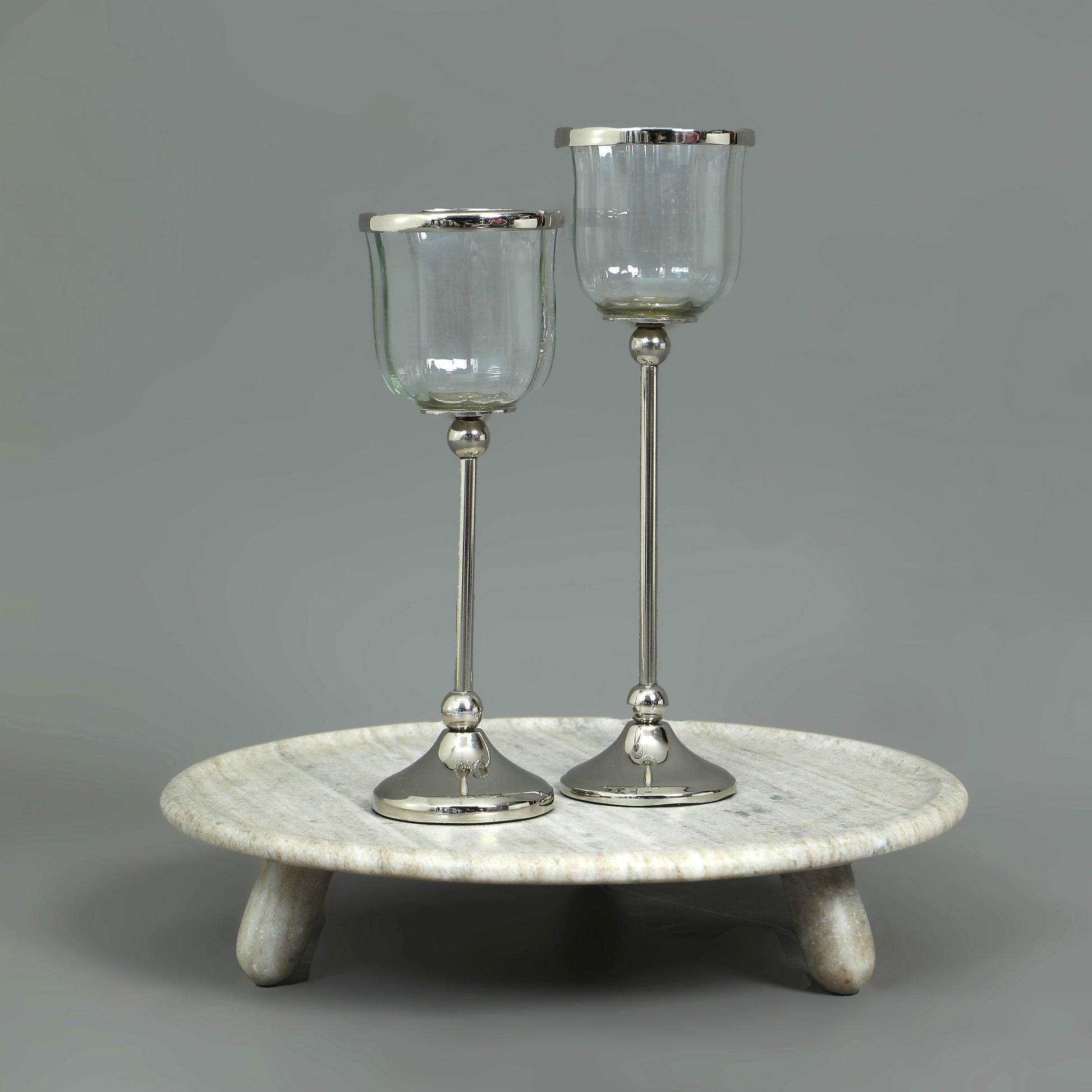 Tlight Light Dip Glass Candle Holders 